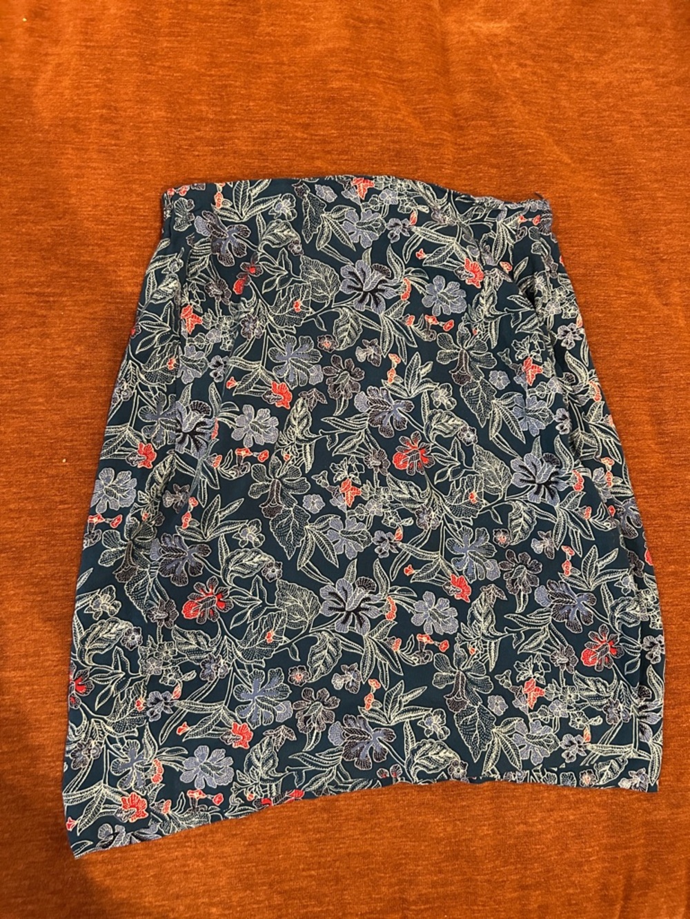Liz Claiborne Vintage Navy Floral Mini Skirt